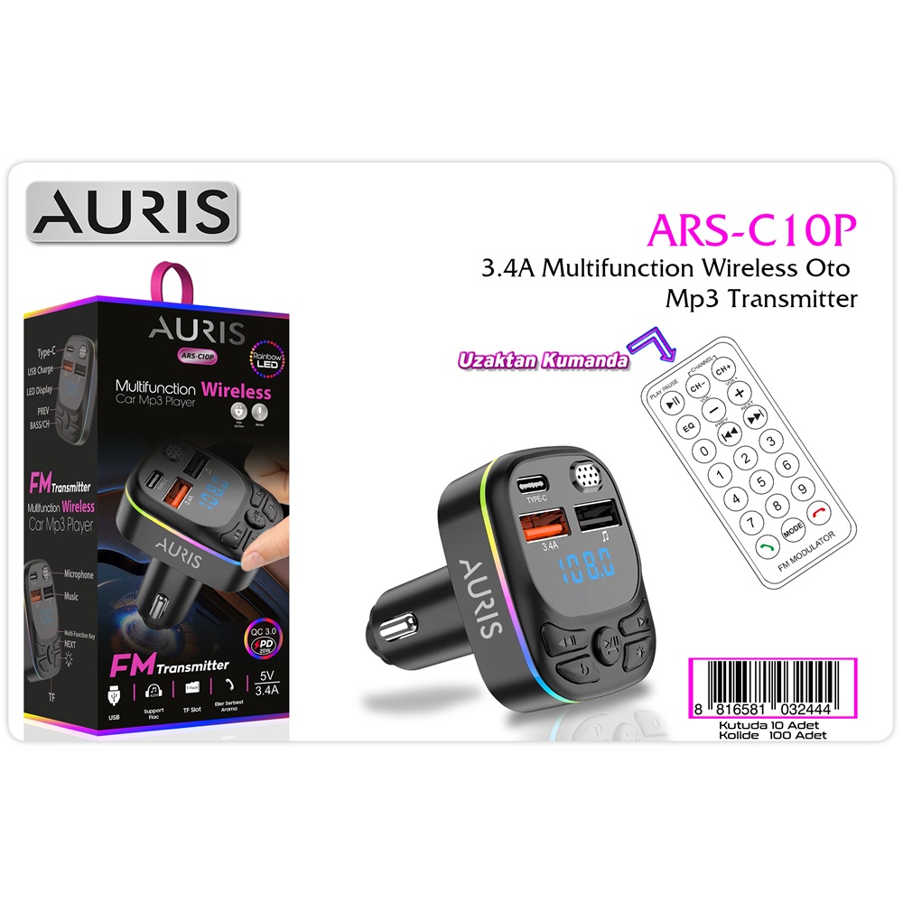 Auris C10P Fast FM 2Usb+Pd