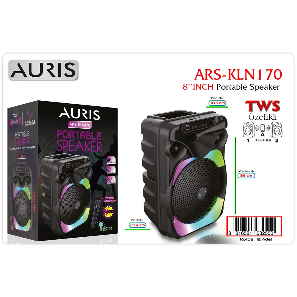 Auris KLN170 Speaker 8 inç