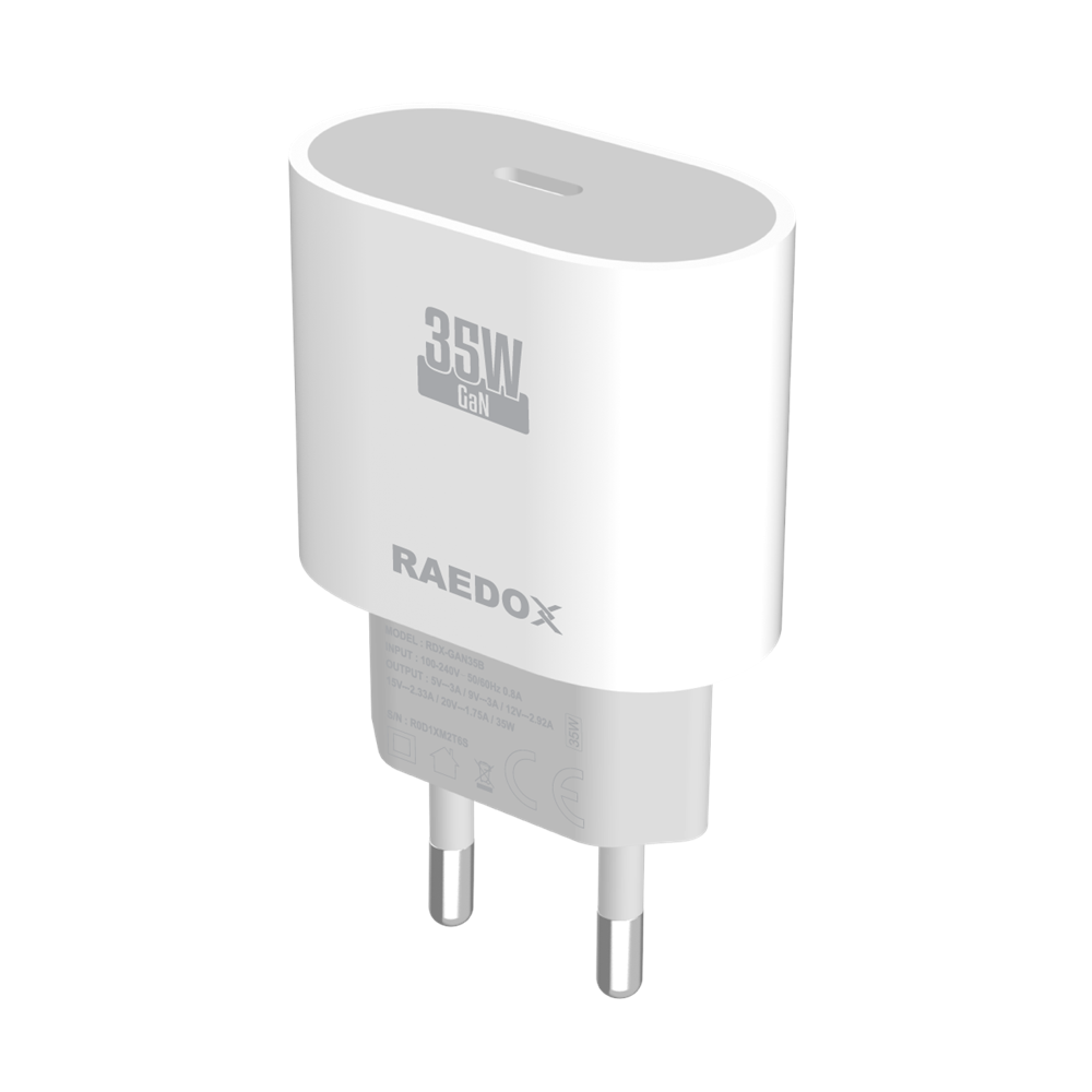 Raedox 35W Gan Hızlı Seyehat Şarj Adaptörü