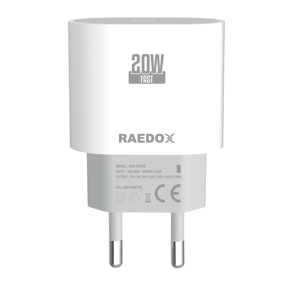 Raedox PD20B 20W PD Hızlı Şarj Adaptörü