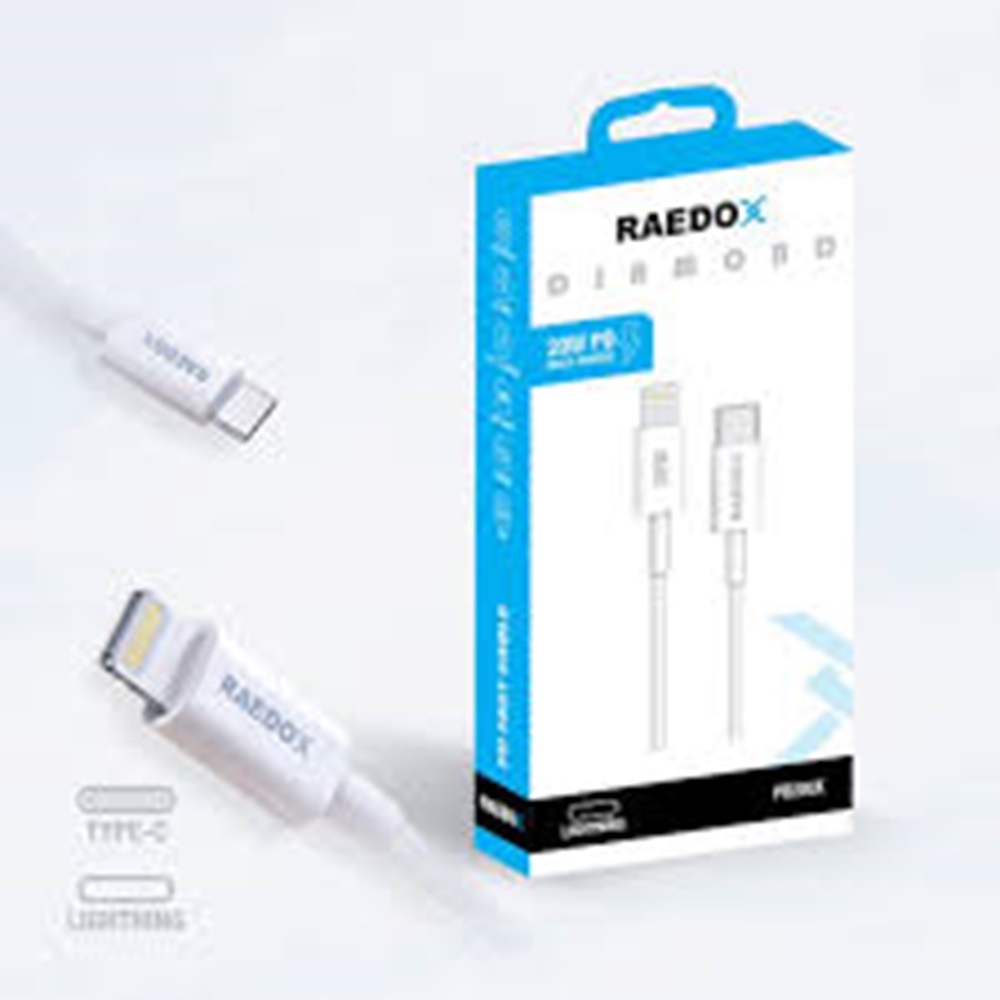 Raedox PD20LK 3.0A 20W PD Type-c To Lıghtnıng Kablo