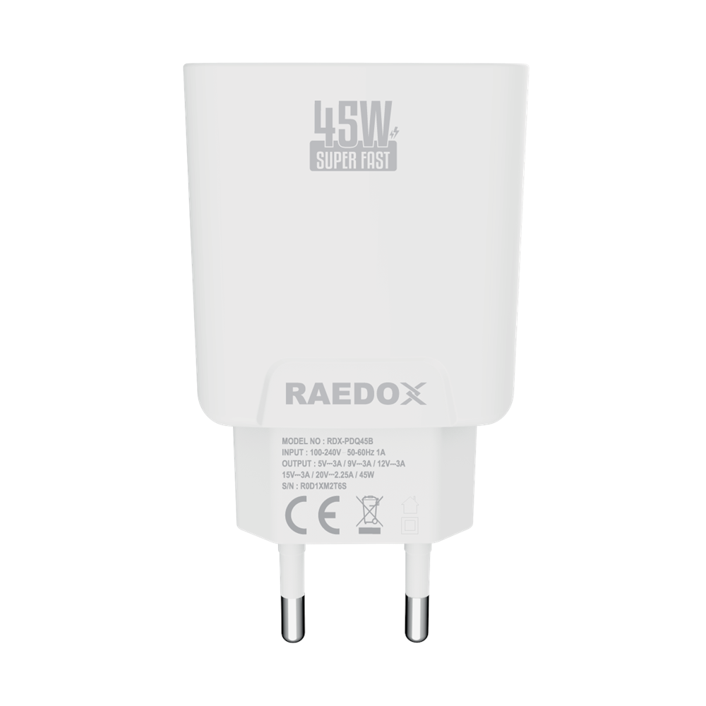 Raedox 45W Usb+PD Hızlı Şarj Adaptörü