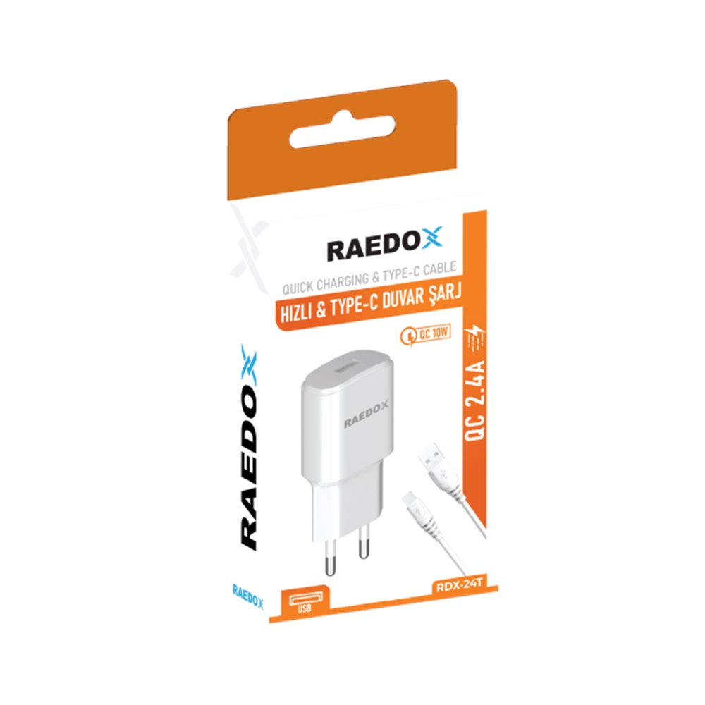 Raedox 10W 2.4A Type-C Duvar Şarjı