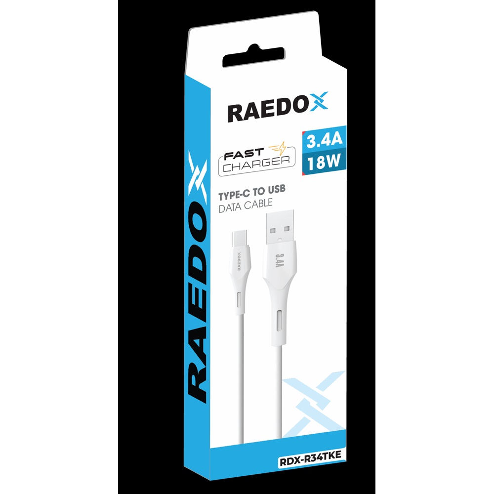 Raedox 3.4A Type-C Hızlı Şarj Kablosu