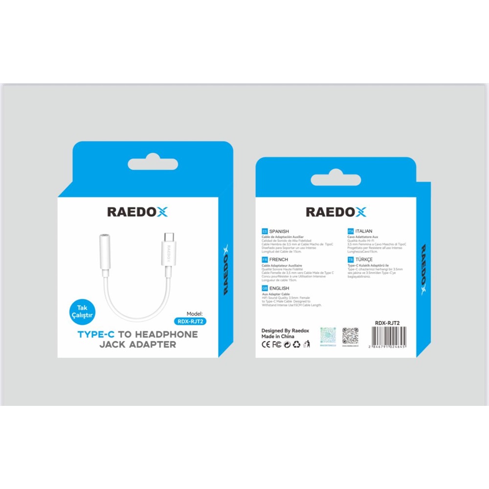 RaedoxType-c To Headphone Jack Adapter