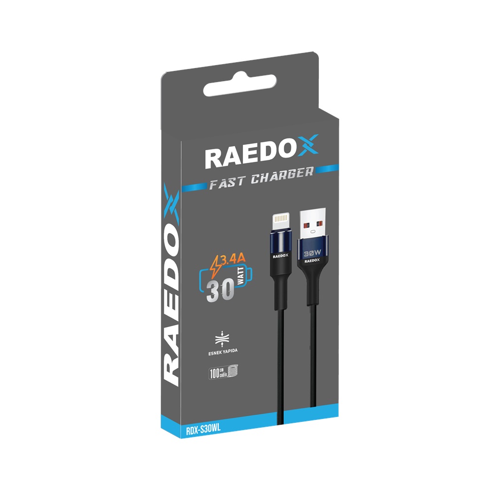 Raedox 30W 3,4 Usb-Lighting 100cm Kablo