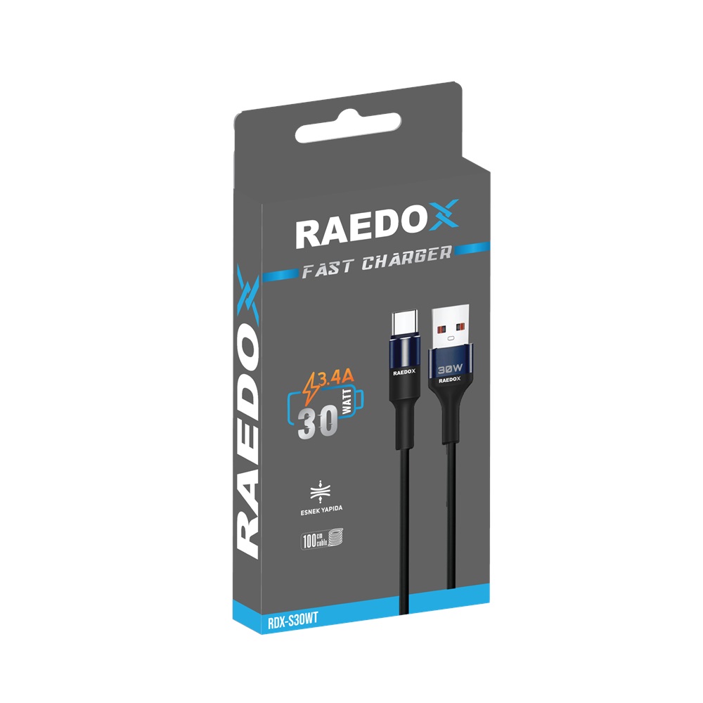 Raedox 30W 3,4 Usb-Type-c 100cm Kablo