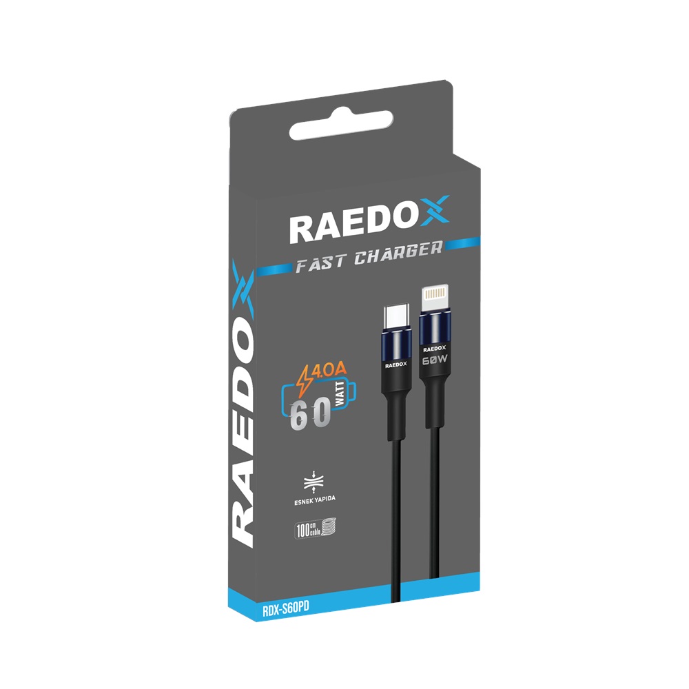 Raedox 60w 4.0 100 cm Type-C Lighting Kablo