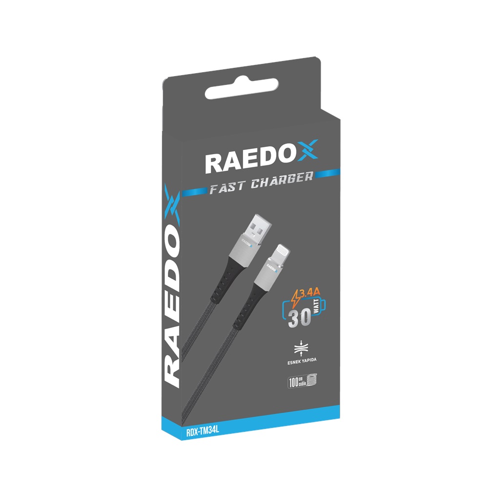 Raedox Usb-Lighting 30W Fast Hasır Kablo