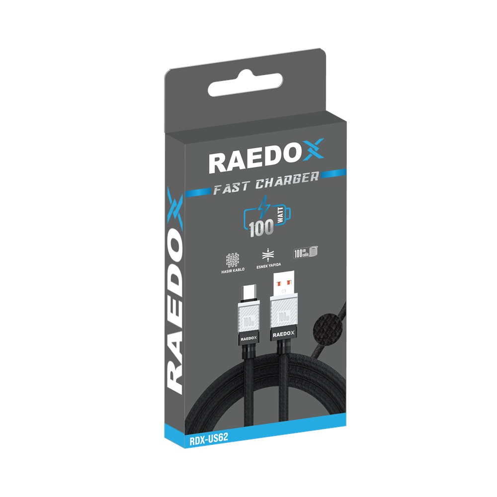 Raedox 100W Usb-Type-C 100 CM Hasır Kablo