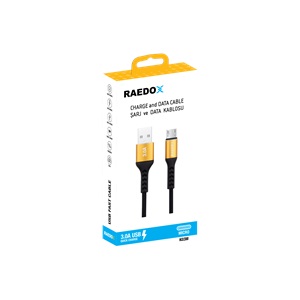 Raedox K03M Usb to Micro 1M / 3A Kablo