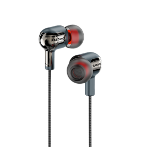 Raedox Stereo Earphone Extra Bass Jack Kulaklık Gri
