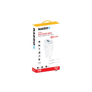 Raedox 10W 2.4A Type-C Duvar Şarjı