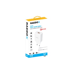 Raedox 18W 3.4A Micro Duvar Şarjı