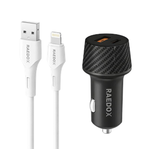Raedox 4.0A 38W PD+Usb Hızlı Ligting Araç Şarj Seti