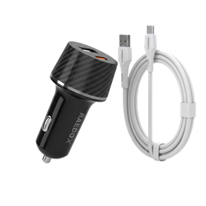 Raedox 4.0A 38W PD+Usb Hızlı Type-C Araç Şarj Seti