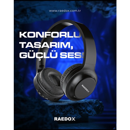 Raedox Kulak Üstü Bluetooth Kulaklık Beyaz