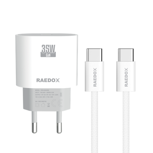Raedox 35W Gan Type-C Hızlı Seyehat Şarj Seti