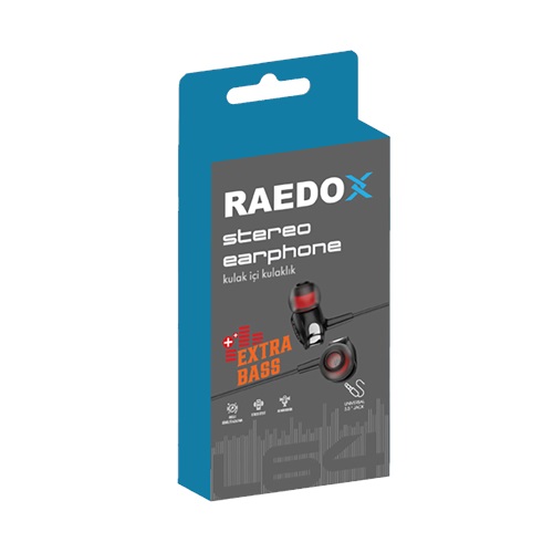 Raedox Stereo Earphone Extra Bass Jack Kulaklık