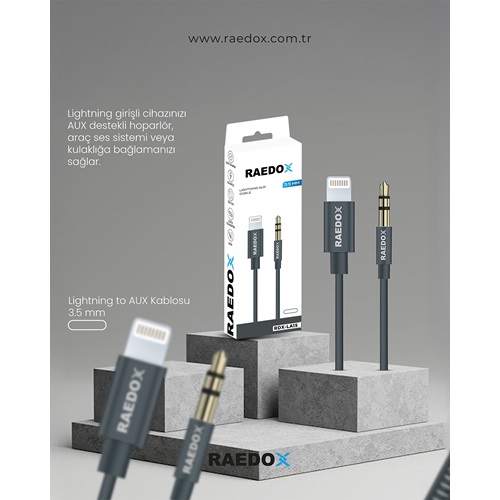 Raedox Lıghtıng To Aux Cable