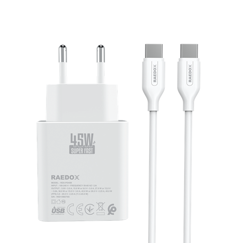 Raedox 45W PD Type-C Hızlı Seyehat Şarj Seti