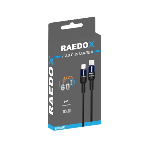 Raedox 60w 4.0 100 cm Type-C Lighting Kablo