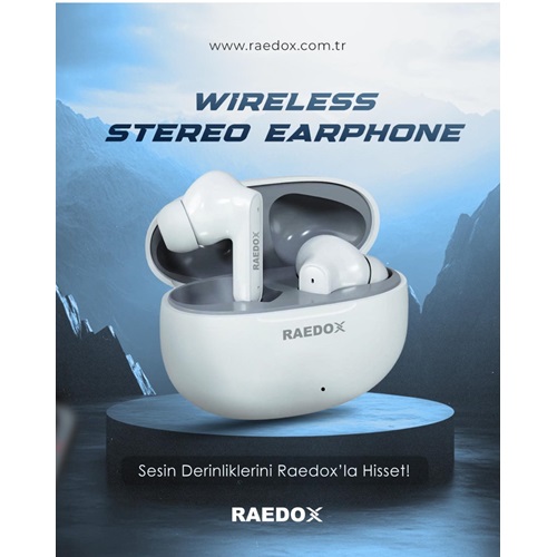 Raedox Tws30 Bluetooth Kulak İçi Airpods Kulaklık Beyaz