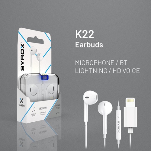 Syrox Orjinal Görünümlü İphone Kulaklık K22