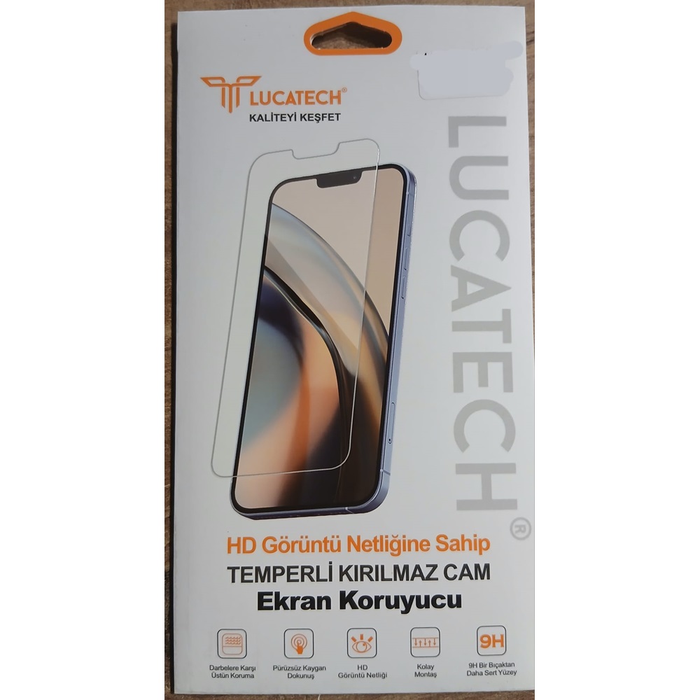 Lucatech Hd İphone 12 Promax Temperli Kırılmaz Cam