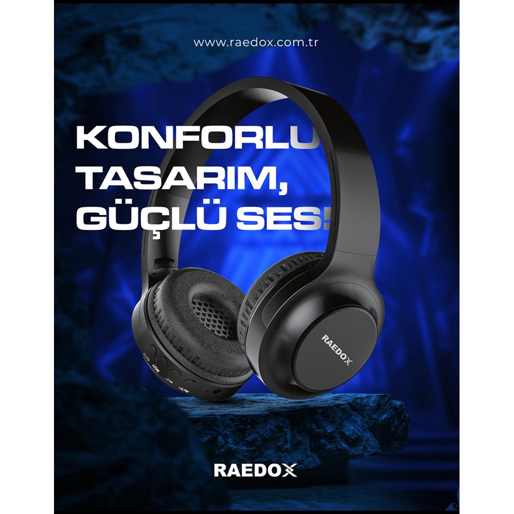 Raedox Kulak Üstü Bluetooth Kulaklık Beyaz
